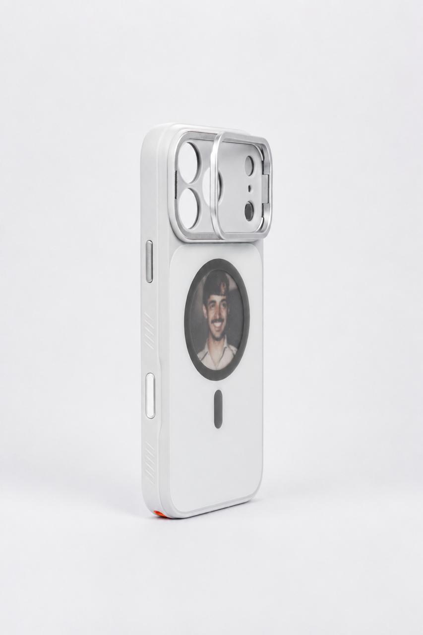White WASM E-Ink Case for iPhone 17 Pro Max
